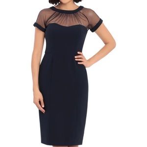 Maggy London Sheer Illusion crepe dress size 6